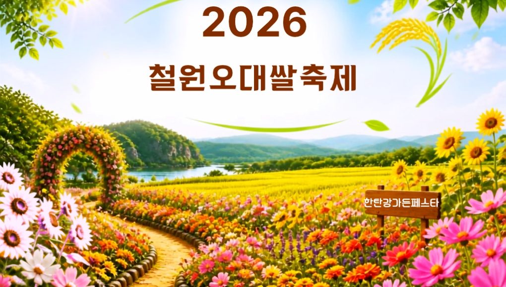 [당일★리무진버스]2026철원오대쌀 축제(4kg오대쌀제공)~포천한탄강페스타 꽃축제+Y자출렁다리+고석정+산정호수길(단2회출발)