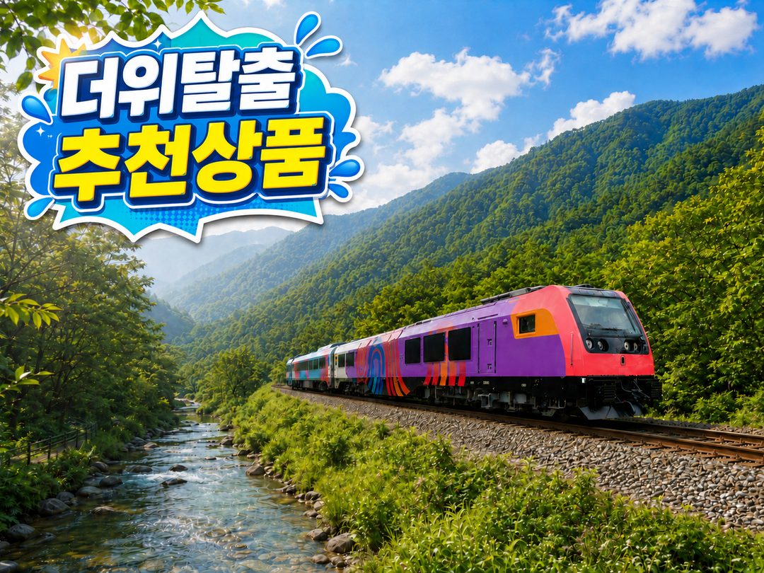 [C-212B] 추천코스 정선아리랑열차 재오픈+시원한 저녁에오는 코스!여름에도시원한 항골계곡길+정선5일장+나전역카페