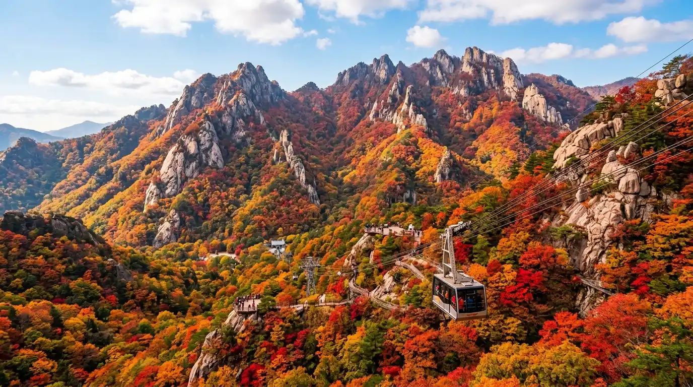 설악산의 화려한 단풍